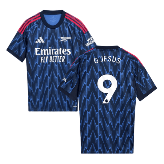 Gabriel Jesus #9 Arsenal 2025-26 Away Men Jersey – Blue