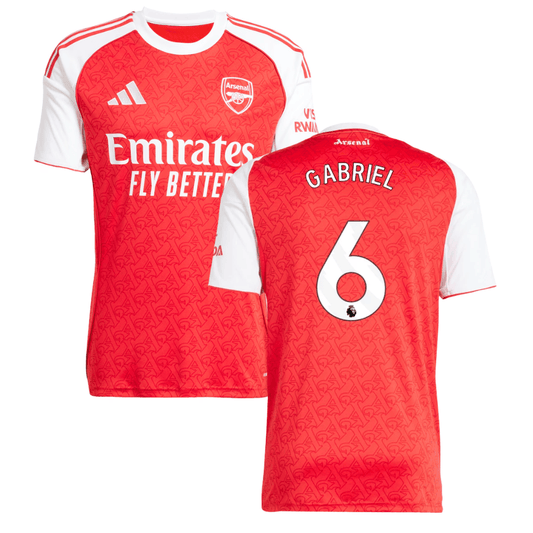 Gabriel Magalhaes #6 Arsenal 2025-26 Home Jersey – Red
