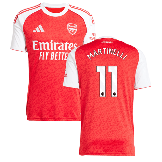 Gabriel Martinelli #11 Arsenal 2025-26 Home Jersey – Red