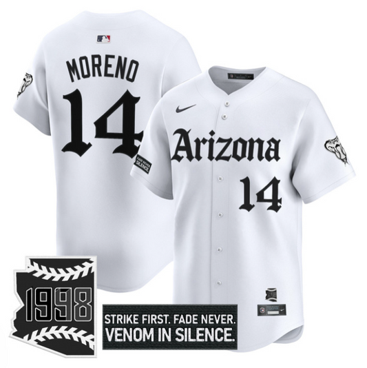 Gabriel Moreno Jersey #14 Arizona Diamondbacks Gothic Desert Fang Edition White