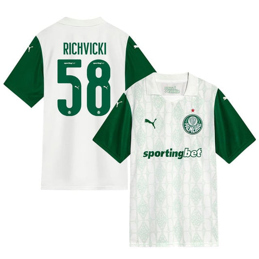 Gabriel Richvicki #58 Palmeiras 2025-26 Away Match Jersey – White