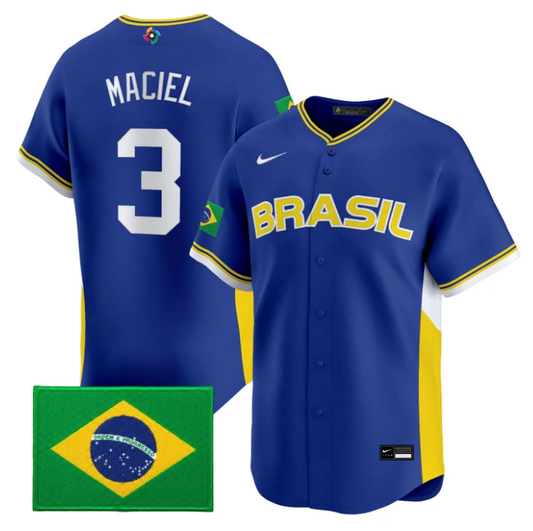 Gabriel Maciel Jersey #3 Team Brazil 2026 World Baseball Stitched