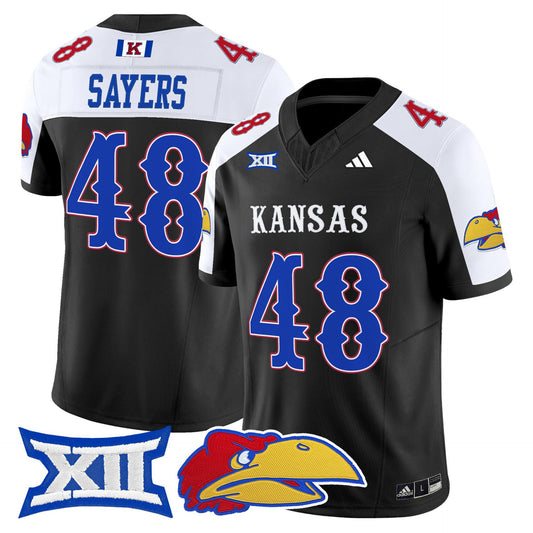 Gale Sayers Jersey #48 Kansas Jayhawks 2025 Vapor Limited Stitched Black Alter