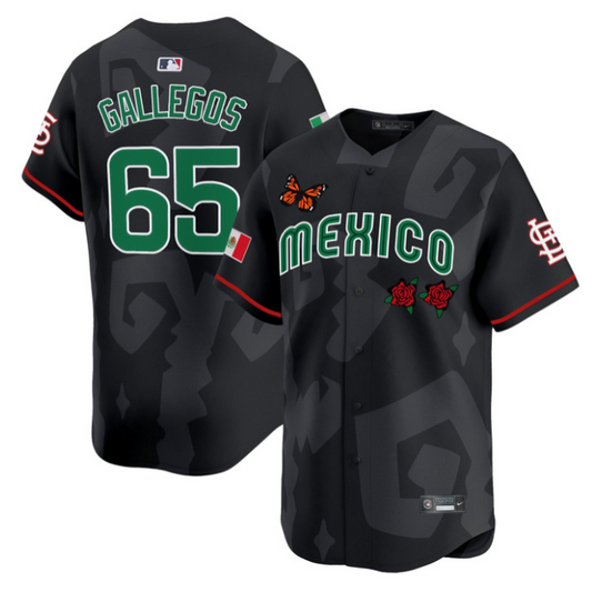 Gallegos Jersey #65 Mexican Heritage 2025 Sentrock Vapor Limited Stitched Black
