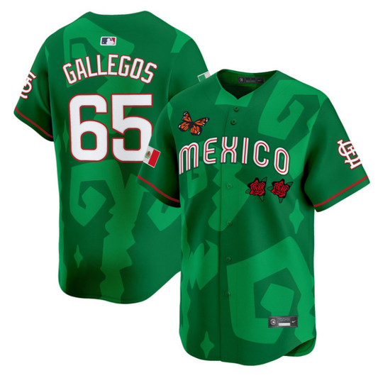 Gallegos Jersey #65 Mexican Heritage 2025 Sentrock Vapor Limited Stitched Green
