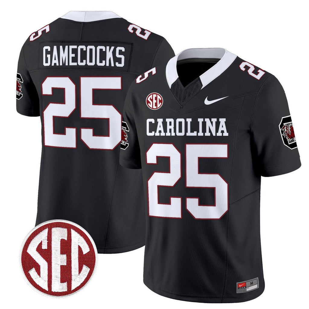 Gamecocks Jersey #25 Carolina 1980 Throwback Rebrand 2026 Stitched Black