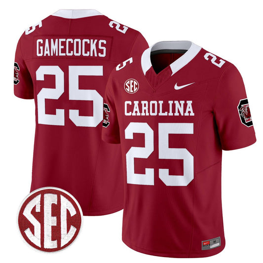 Gamecocks Jersey #25 Carolina 1980 Throwback Rebrand 2026 Stitched Garnet