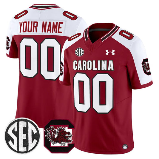 Custom South Carolina Gamecocks Jersey 2025 Limited Stitched Garnet Alternate