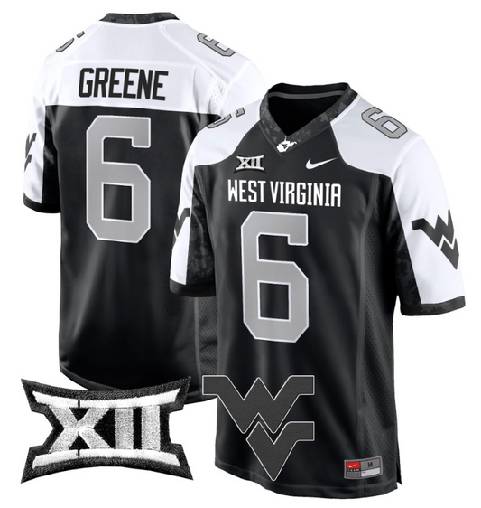 Garrett Greene Jersey #6 West Virginia Mountaineers Game Football Alternate