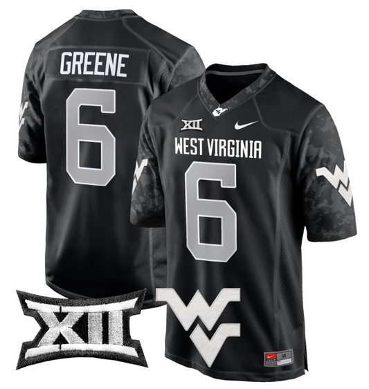 Garrett Greene Jersey #6 West Virginia Mountaineers Game Football Coal