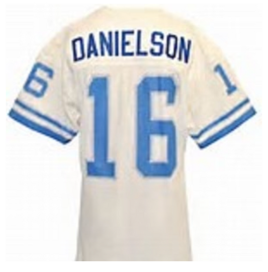 Gary Danielson Jersey Detroit Lions Custom Throwback Football