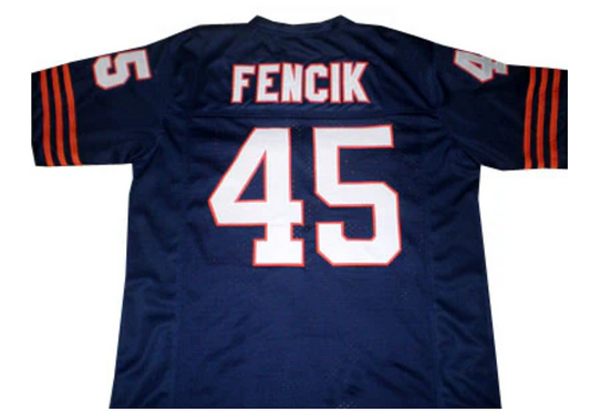 Gary Fencik Jersey Chicago Bears Custom Throwback Football Navy