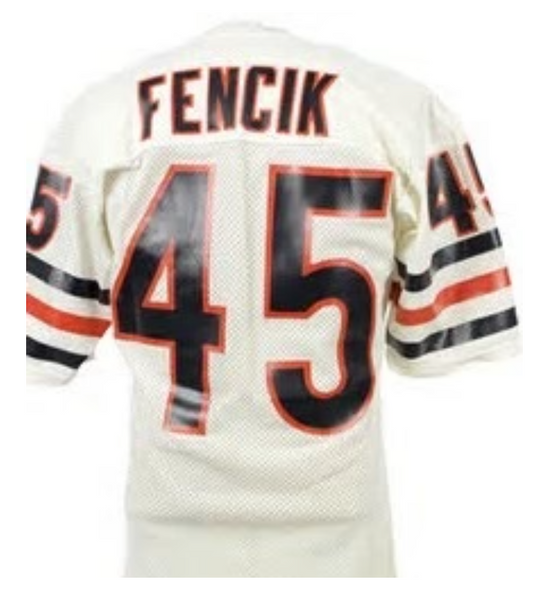 Gary Fencik Jersey Chicago Bears Custom Throwback Football White