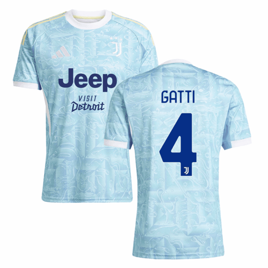 Gatti 4 Juventus 2025-26 Away Match Jersey – Light Blue