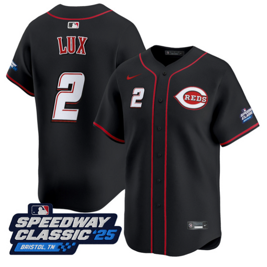 Gavin Lux Jersey #2 Cincinnati Reds Speedway Classic Limited Stitched Black