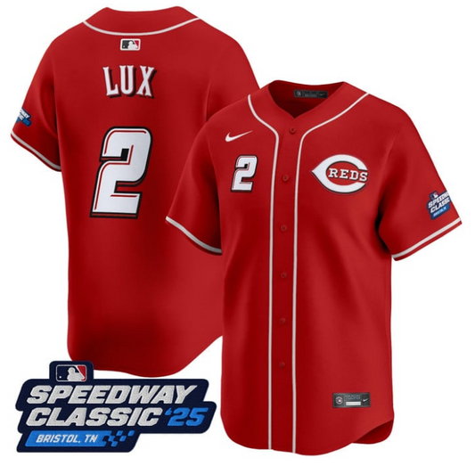 Gavin Lux Jersey #2 Cincinnati Reds Speedway Classic Limited Stitched Red