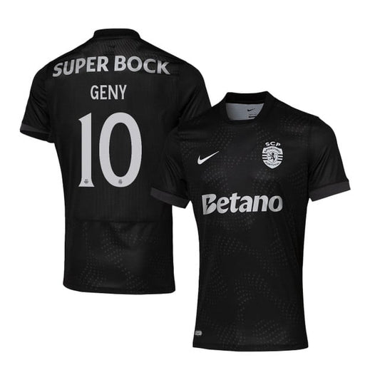 Geny Catamo 10 Sporting CP 2025-26 Away Match Jersey – Black