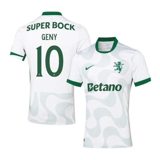 Geny Catamo 10 Sporting CP 2025-26 Third Match Jersey – White