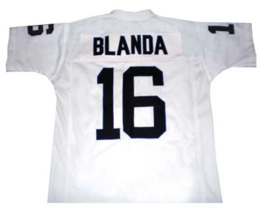 George Blanda Jersey Oakland Raiders Custom Throwback Football White