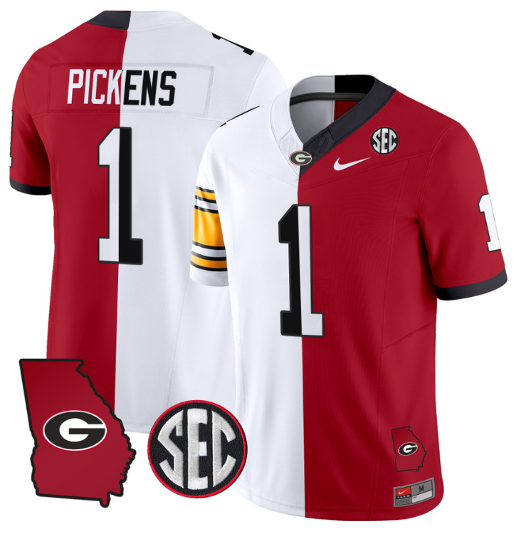 George Pickens Jersey #1 Georgia Bulldogs Split Vapor Limited Football Stiched