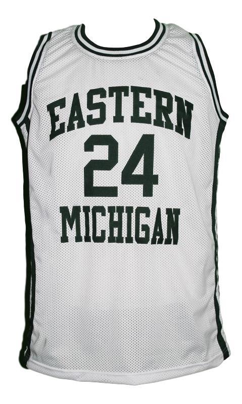 George Gervin Jersey #24 Eastern College Basketball White