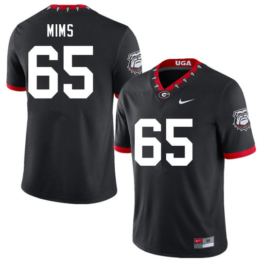 Georgia Bulldogs Amarius Mims Jersey #65 College Football Game Black
