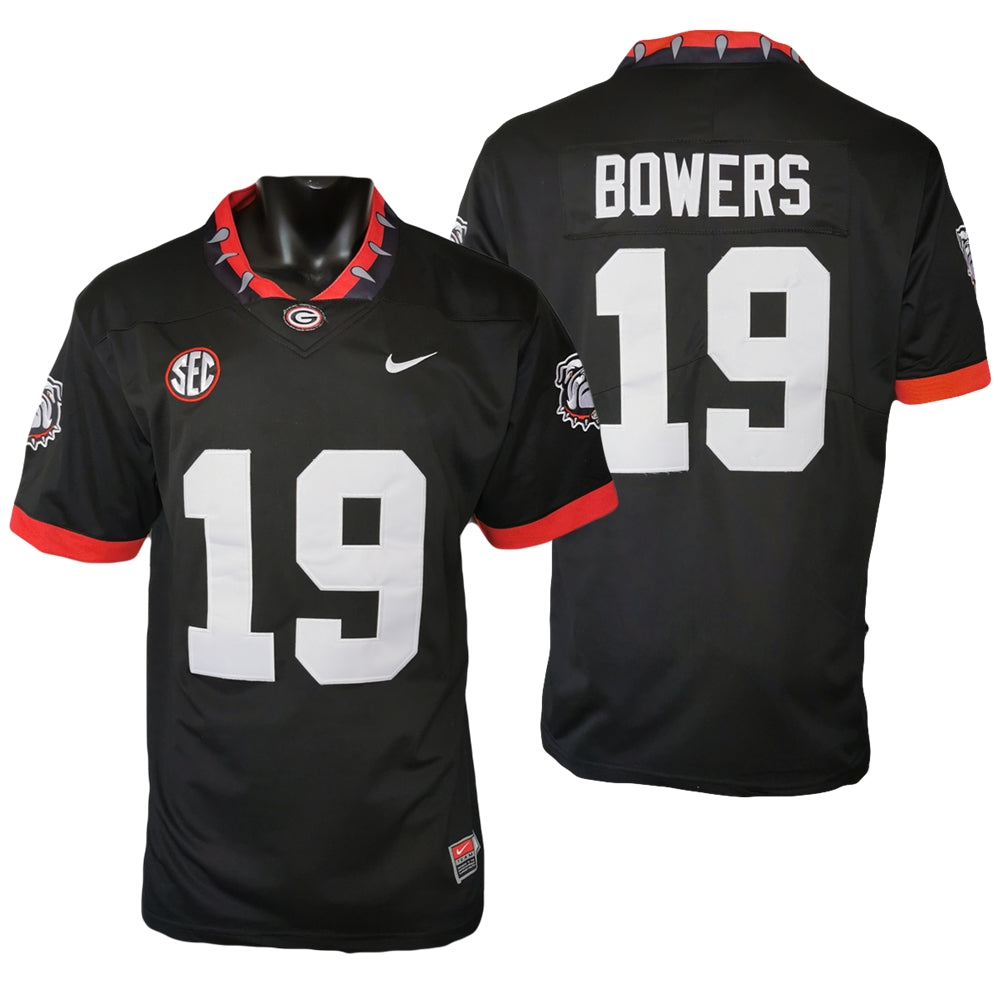 Georgia Bulldogs Brock Bowers Jersey #19 College Football Game Black