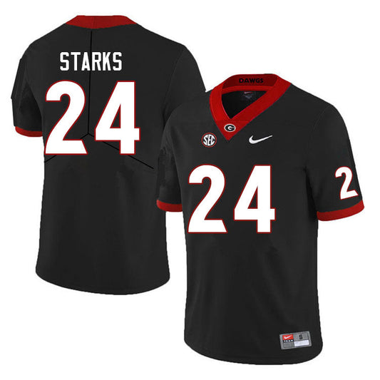 Georgia Bulldogs Malaki Starks Jersey #24 College Football Game Black