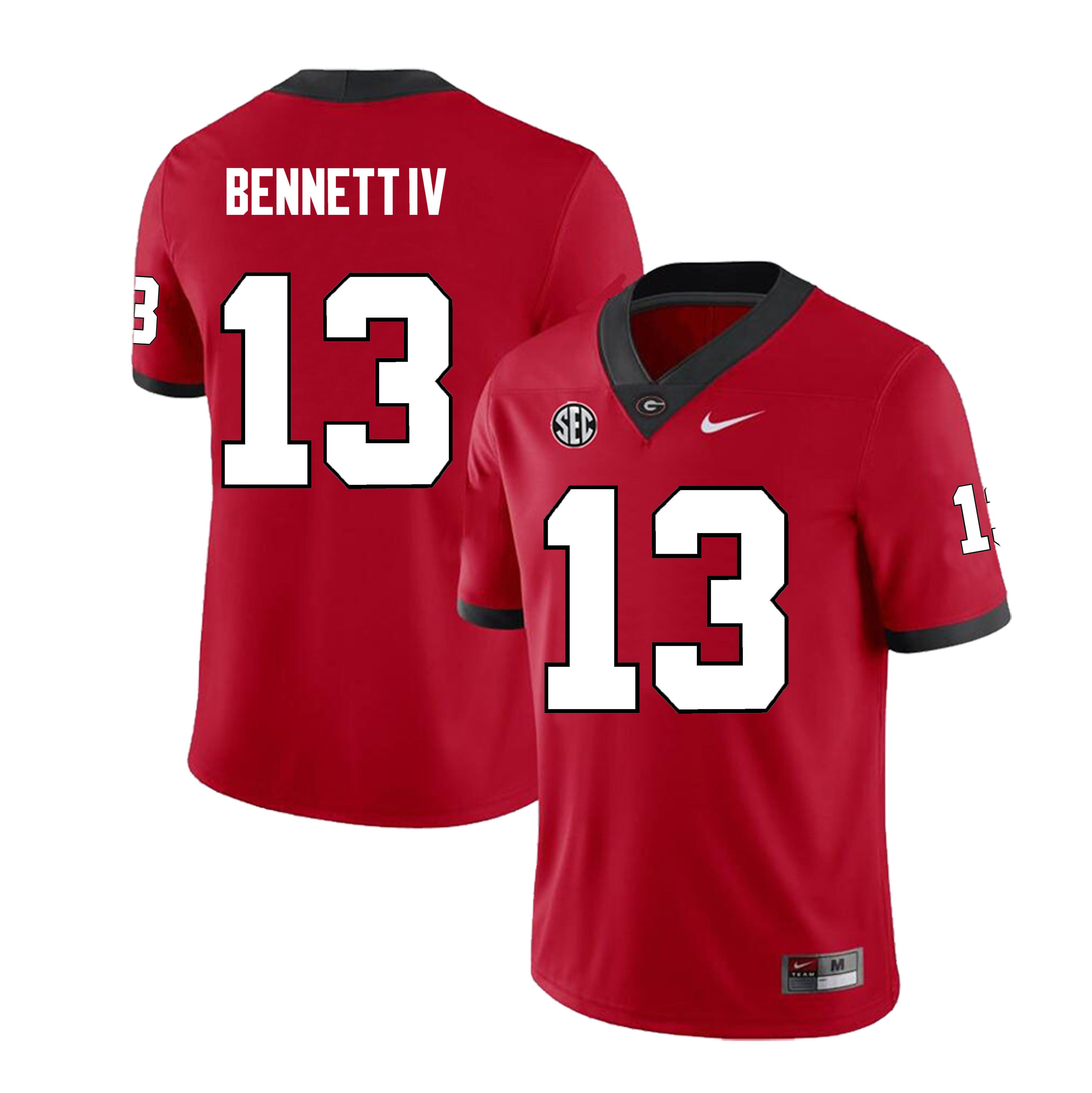 Georgia Bulldogs Stetson Bennett IV Jersey #13 College Football Game Red
