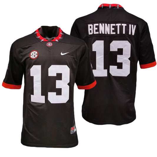 Georgia Bulldogs Stetson Bennett Jersey #13 College Football Game Black