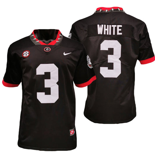 Georgia Bulldogs Zamir White Jersey #3 College Football Game Black