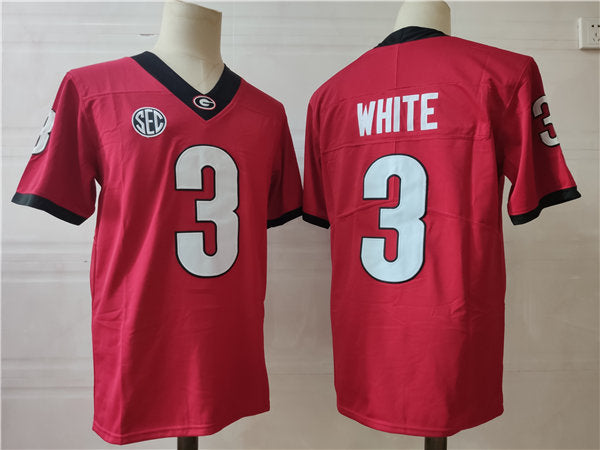 Georgia Bulldogs Zamir White Jersey #3 College Football Game Red