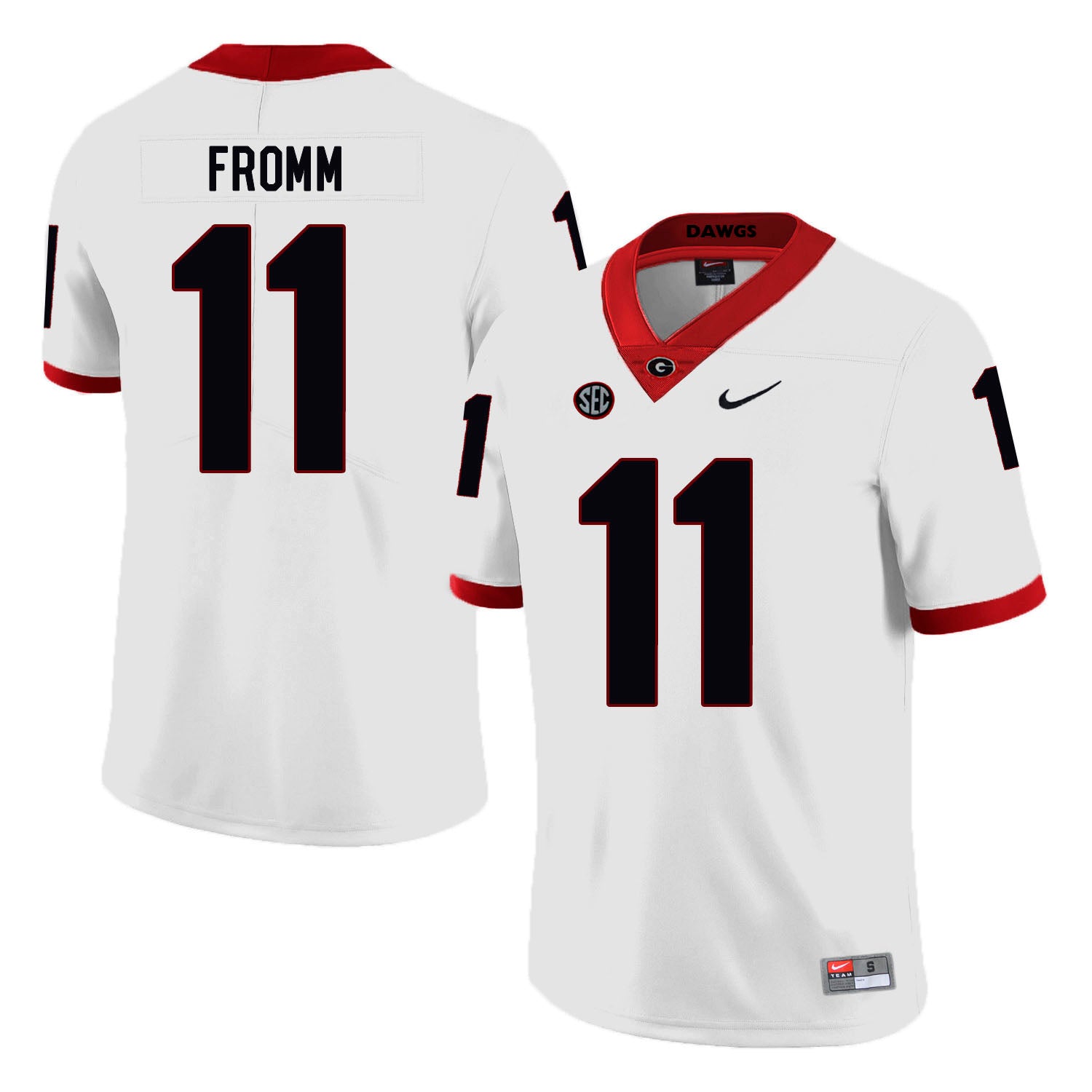 Georgia Bulldogs #11 Jake Fromm College Football Jersey White