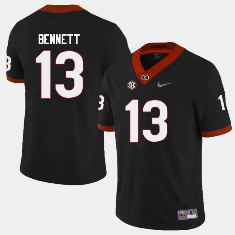 Georgia Bulldogs #13 Stetson Bennett College Football Jersey Black