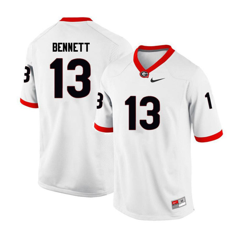Georgia Bulldogs #13 Stetson Bennett College Football Jersey White