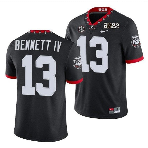 Georgia Bulldogs #13 Stetson Bennett IV Black Game College Football Jersey
