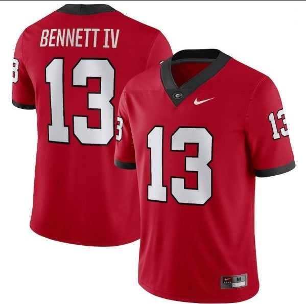 Georgia Bulldogs #13 Stetson Bennett IV Red Game College Football Jersey