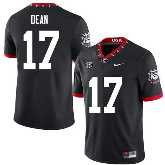 Georgia Bulldogs #17 Nakobe Dean Game College Football Jersey Black