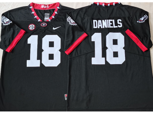 Georgia Bulldogs #18 JT DANIELS Black Untouchable Jersey