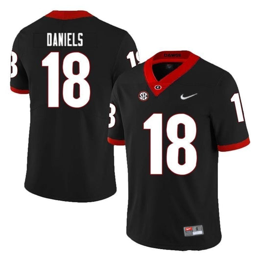 Georgia Bulldogs #18 Jt Daniels NCAA College Football Jersey Black