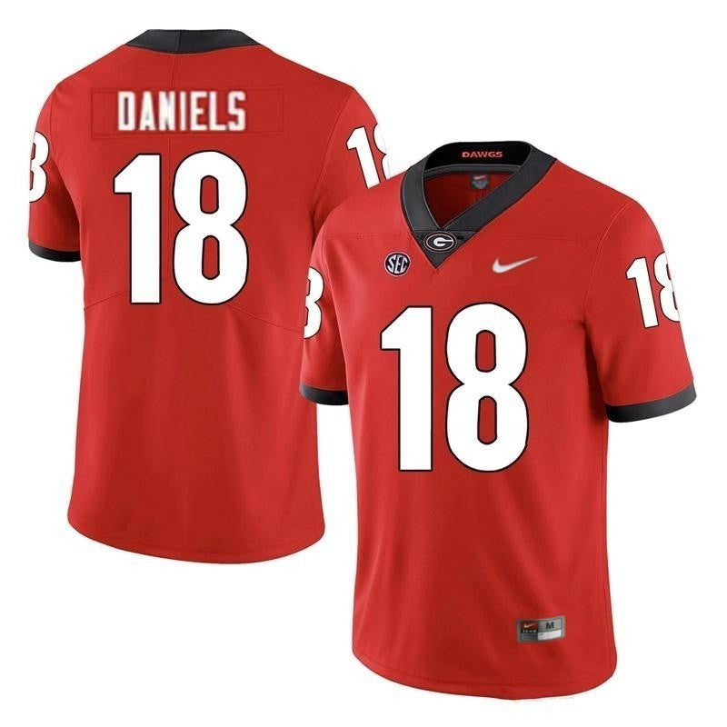 Georgia Bulldogs #18 Jt Daniels NCAA College Football Jersey Red