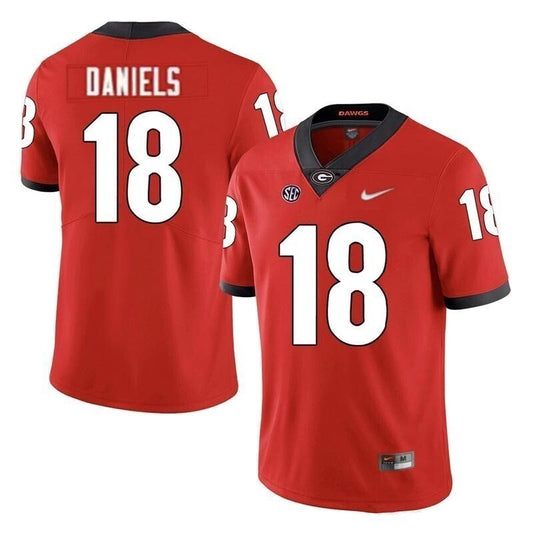 Georgia Bulldogs #18 Jt Daniels NCAA College Football Jersey Red 1