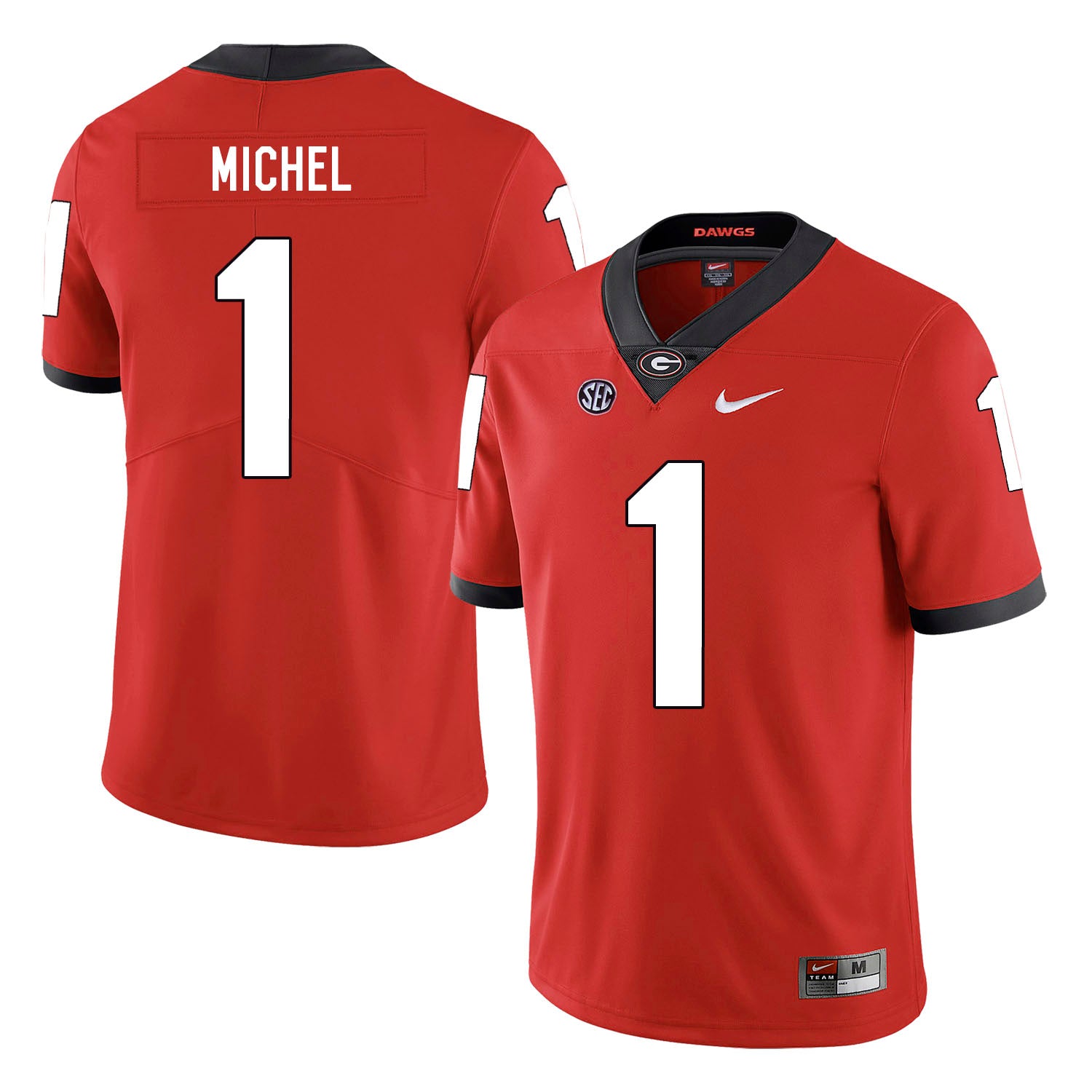 Georgia Bulldogs #1 Sony Michel NCAA College Football Jersey Red