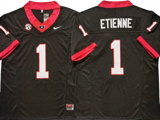 Georgia Bulldogs #1 Trevor Etienne Black Vapor F.U.S.E. Limited Jersey
