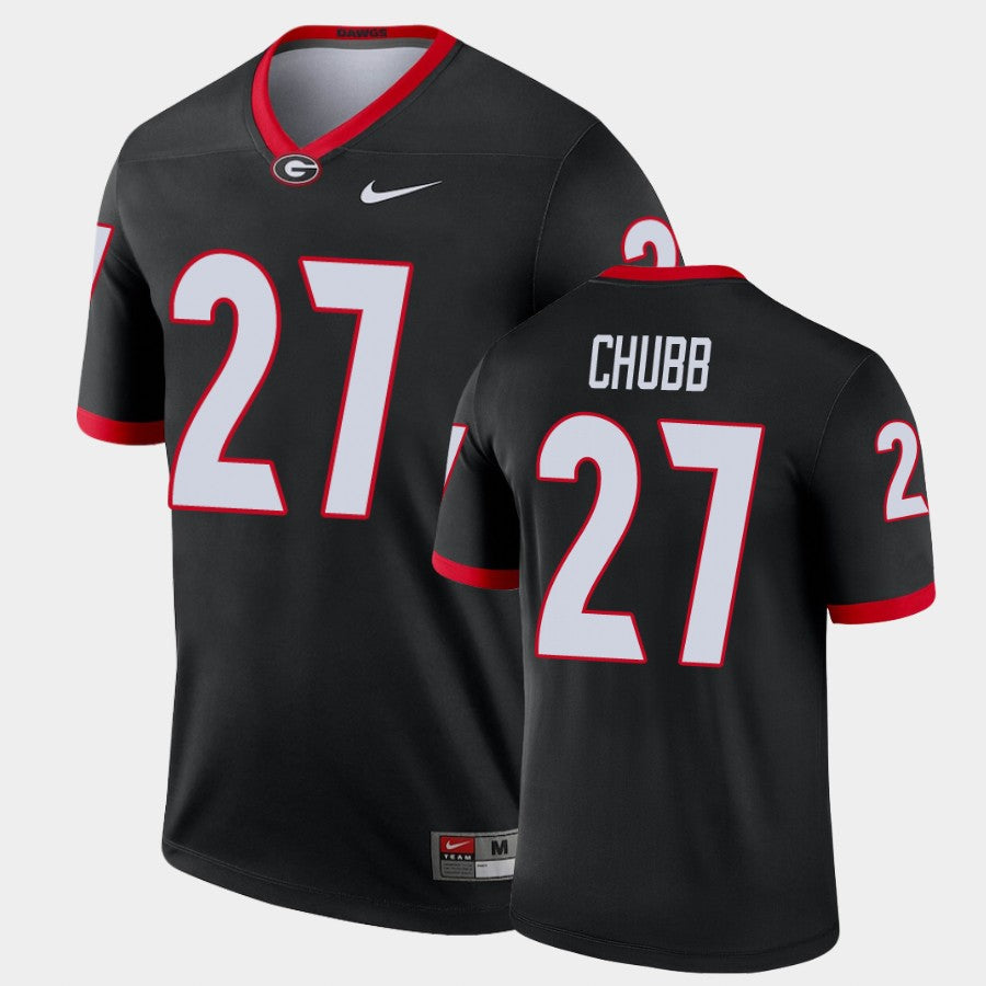 Georgia Bulldogs #27 Nick Chubb Black Legend Alternate Jersey