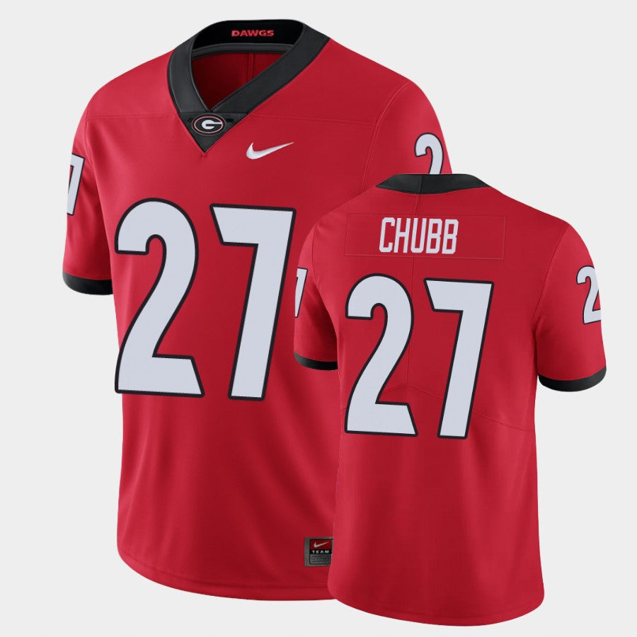 Georgia Bulldogs #27 Nick Chubb Red Limited Jersey