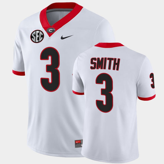 Georgia Bulldogs #3 Roquan Smith White College Football Alumni Jersey