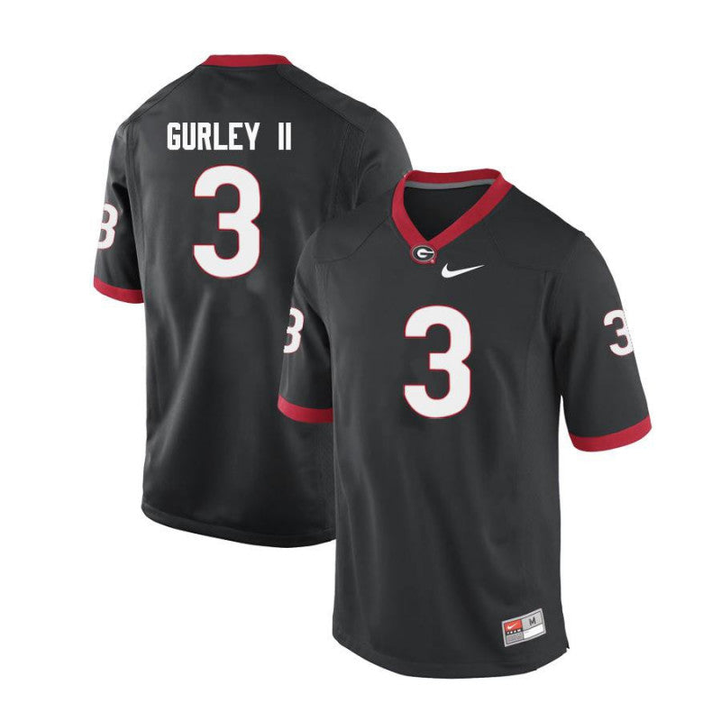 Georgia Bulldogs #3 Todd Gurley II College Football Jersey Limited Black