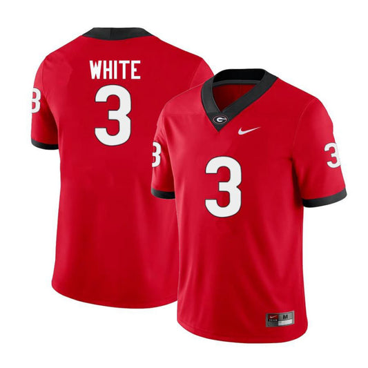 Georgia Bulldogs #3 Zamir White College Football Jersey Red