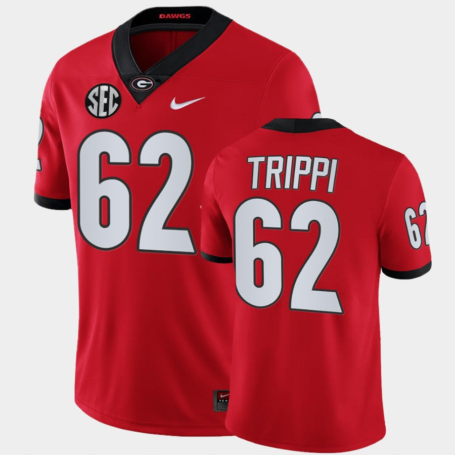 Georgia Bulldogs #62 Charley Trippi Red College Football Alumni Jersey